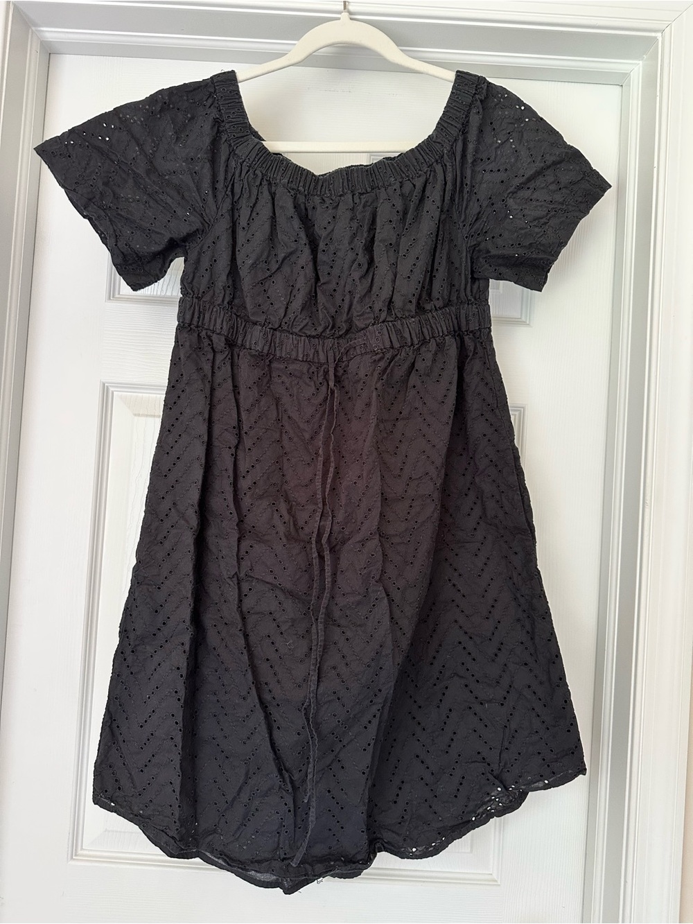 Maternity Dress Gap Black Eyelet Lace A-Line size M